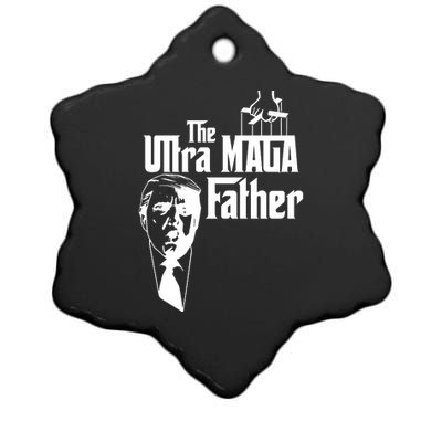 The Ultra MAGA Father Trump 2024 USA Parody Ceramic Star Ornament