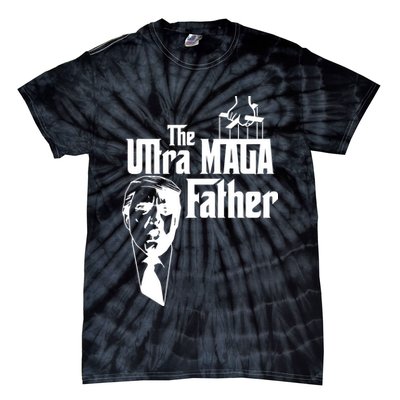 The Ultra MAGA Father Trump 2024 USA Parody Tie-Dye T-Shirt