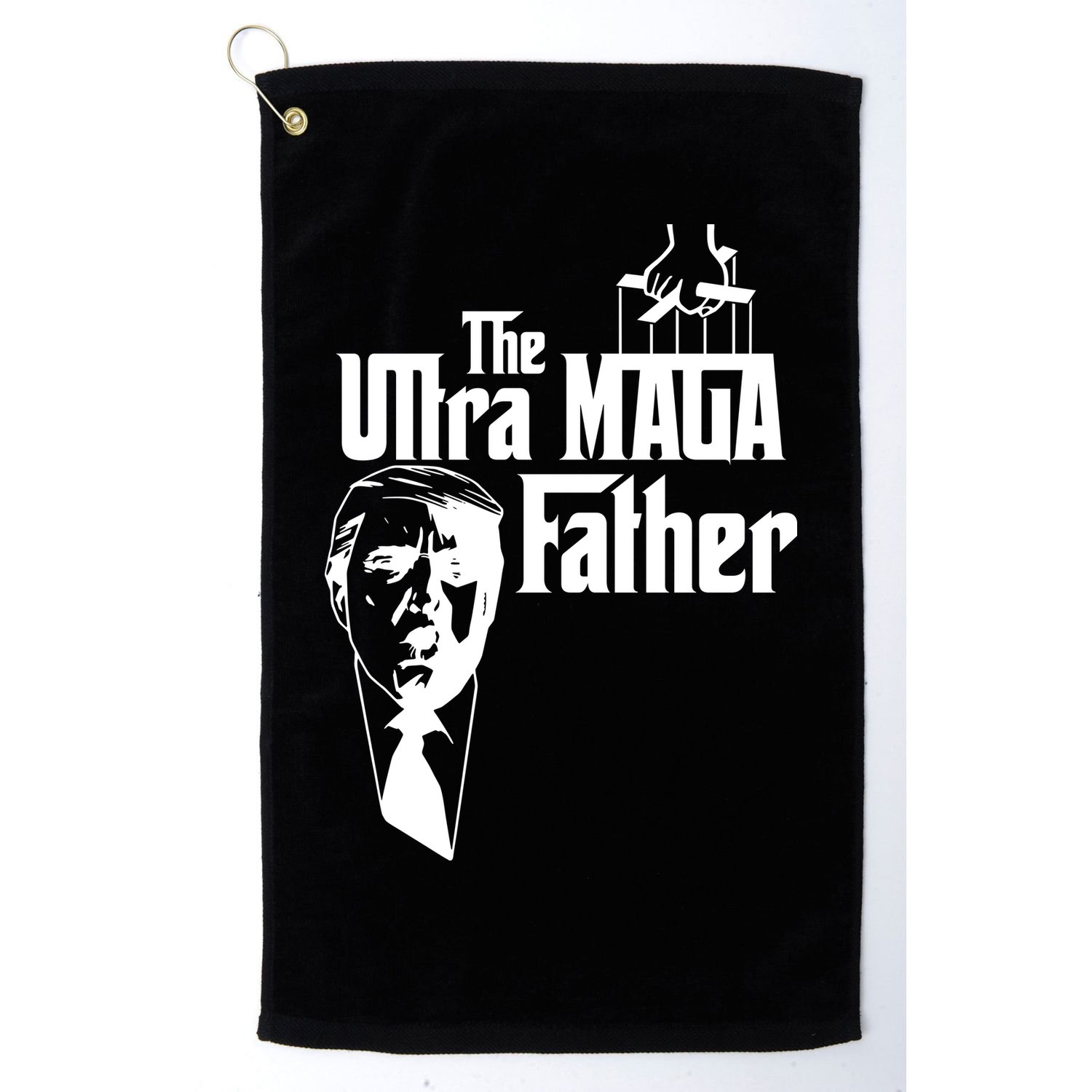 The Ultra MAGA Father Trump 2024 USA Parody Golf Towel