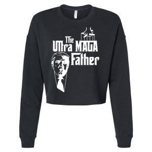 The Ultra MAGA Father Trump 2024 USA Parody Cropped Pullover Crew