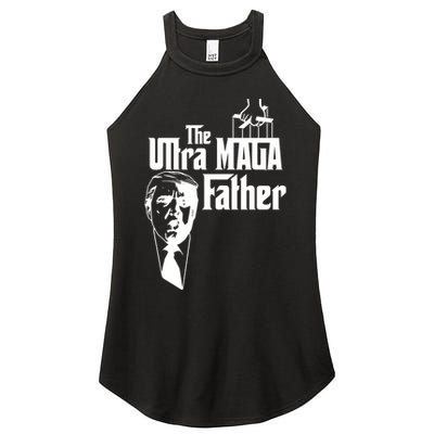 The Ultra MAGA Father Trump 2024 USA Parody Women's Perfect Tri Rocker Tank