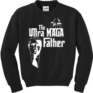 The Ultra MAGA Father Trump 2024 USA Parody Kids Sweatshirt