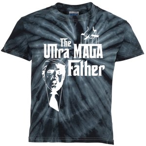 The Ultra MAGA Father Trump 2024 USA Parody Kids Tie-Dye T-Shirt