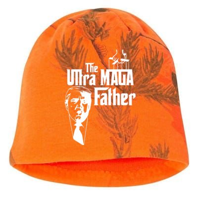 The Ultra MAGA Father Trump 2024 USA Parody Kati - Camo Knit Beanie