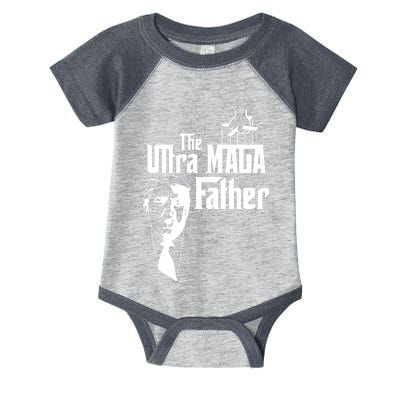 The Ultra MAGA Father Trump 2024 USA Parody Infant Baby Jersey Bodysuit