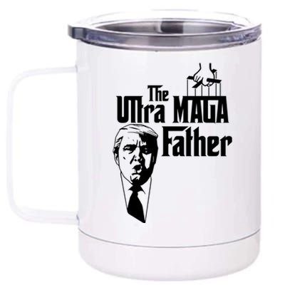 The Ultra MAGA Father Trump 2024 USA Parody 12 oz Stainless Steel Tumbler Cup