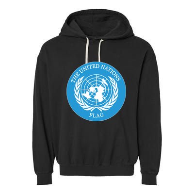 The United Nations Flag Garment-Dyed Fleece Hoodie