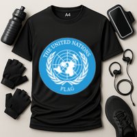 The United Nations Flag Cooling Performance Crew T-Shirt