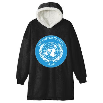 The United Nations Flag Hooded Wearable Blanket