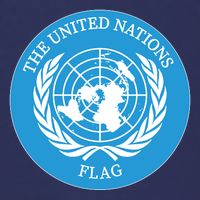 The United Nations Flag Adult Drive Performance Visor