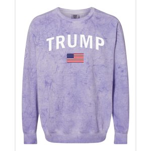 Trump Us President Sports American 2024 Maga Usa Flag Colorblast Crewneck Sweatshirt