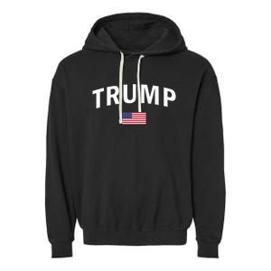 Trump Us President Sports American 2024 Maga Usa Flag Garment-Dyed Fleece Hoodie