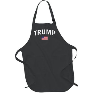 Trump Us President Sports American 2024 Maga Usa Flag Full-Length Apron With Pockets