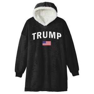 Trump Us President Sports American 2024 Maga Usa Flag Hooded Wearable Blanket