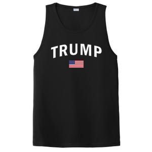 Trump Us President Sports American 2024 Maga Usa Flag PosiCharge Competitor Tank