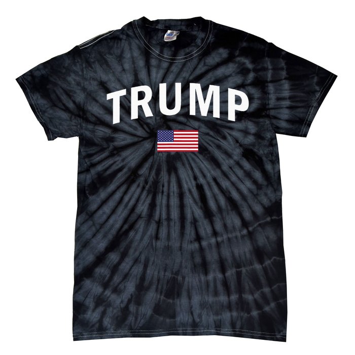 Trump Us President Sports American 2024 Maga Usa Flag Tie-Dye T-Shirt