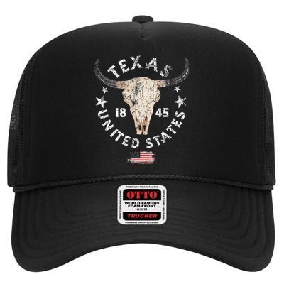 Texas USA Pride since 1845 Texas fan High Crown Mesh Back Trucker Hat