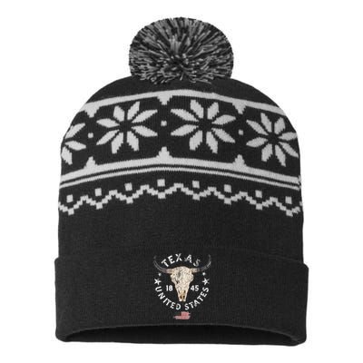 Texas USA Pride since 1845 Texas fan USA-Made Snowflake Beanie