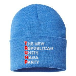 Trump Unity Party Maha Maga Sequel Winner 2024 Sustainable Knit Beanie