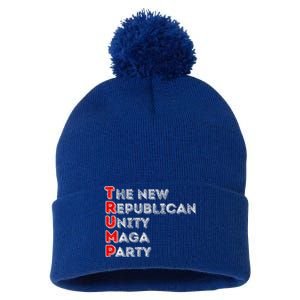 Trump Unity Party Maha Maga Sequel Winner 2024 Pom Pom 12in Knit Beanie