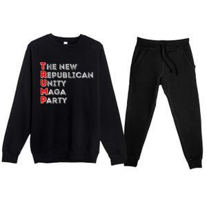 Trump Unity Party Maha Maga Sequel Winner 2024 Premium Crewneck Sweatsuit Set