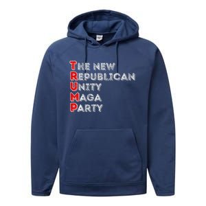 Trump Unity Party Maha Maga Sequel Winner 2024 Performance Fleece Hoodie