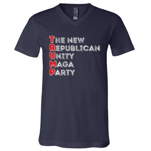 Trump Unity Party Maha Maga Sequel Winner 2024 V-Neck T-Shirt