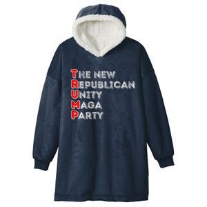 Trump Unity Party Maha Maga Sequel Winner 2024 Hooded Wearable Blanket