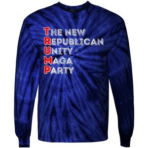 Trump Unity Party Maha Maga Sequel Winner 2024 Tie-Dye Long Sleeve Shirt