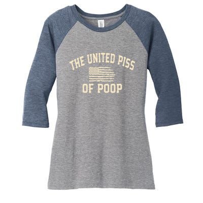 The United Piss Of Poop Women's Tri-Blend 3/4-Sleeve Raglan Shirt