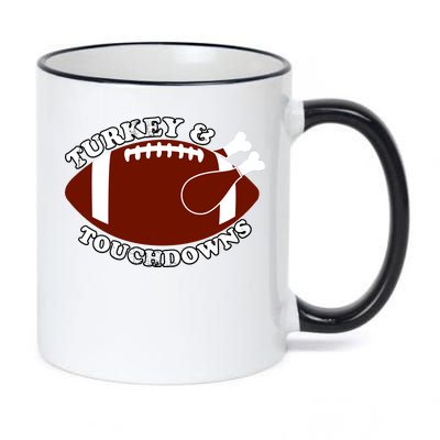 Turkey And Touchdowns 11oz Black Color Changing Mug