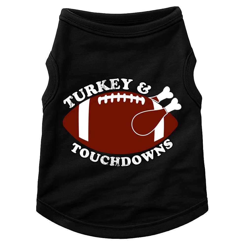 Turkey And Touchdowns Doggie Tank