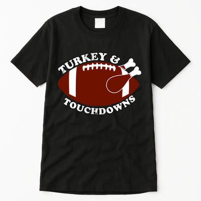 Turkey And Touchdowns Tall T-Shirt