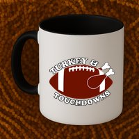 Turkey And Touchdowns Mug