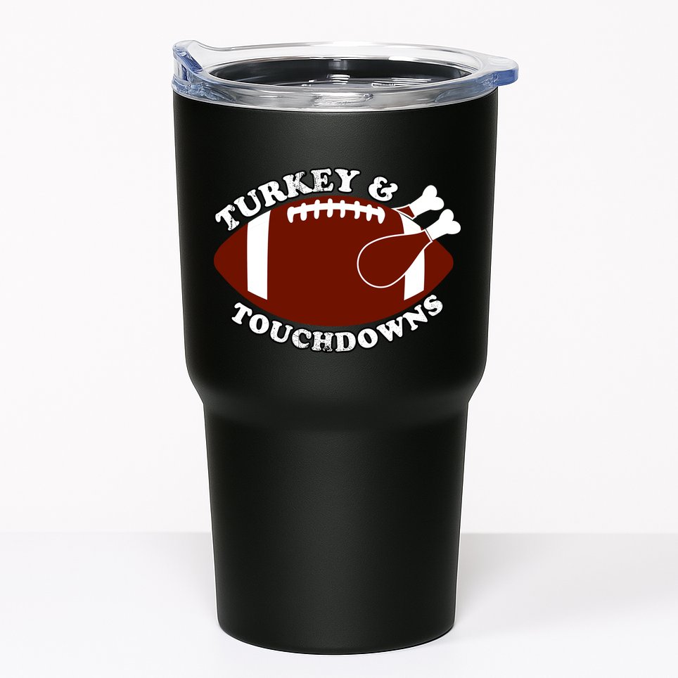 Turkey And Touchdowns Tumbler