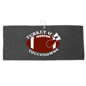 Turkey And Touchdowns Large Microfiber Waffle Golf Towel