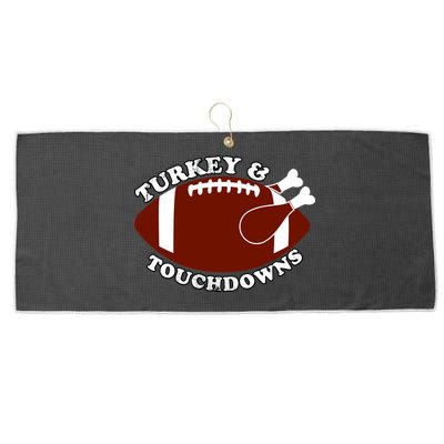 Turkey And Touchdowns Large Microfiber Waffle Golf Towel