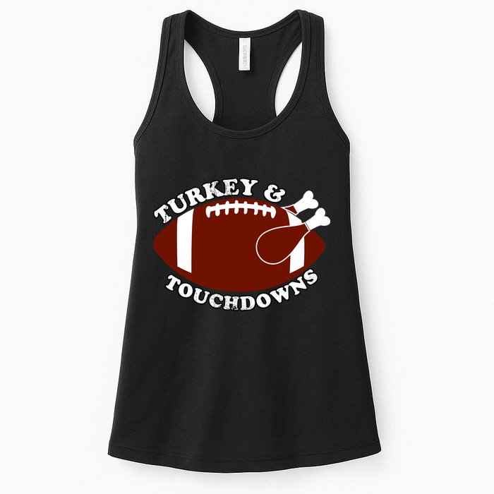 Turkey And Touchdowns Womens Tank Top