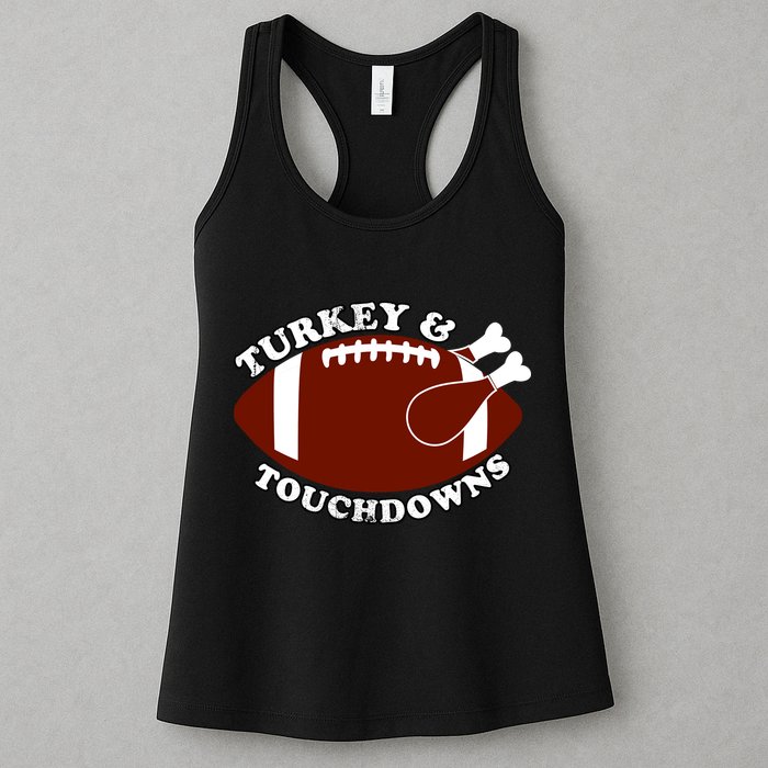 Turkey And Touchdowns Womens Tank Top