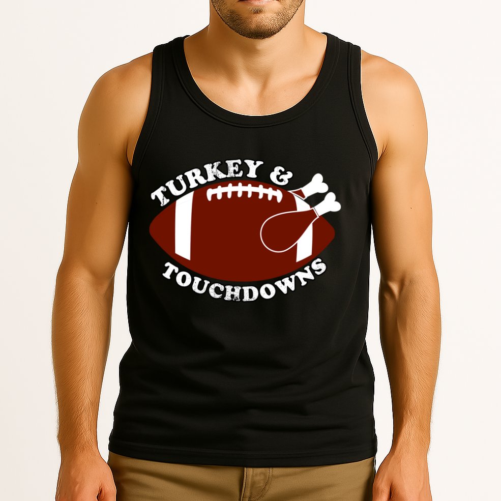 Turkey And Touchdowns Tank Top