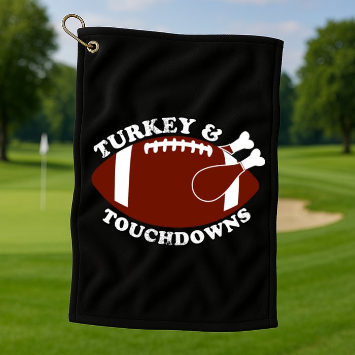 Turkey And Touchdowns Golf Towel