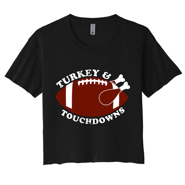 Turkey And Touchdowns Crop Top
