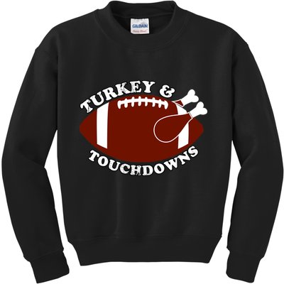 Turkey And Touchdowns Kids Sweatshirt