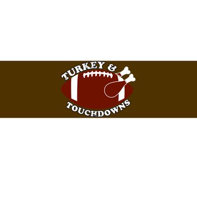 Turkey And Touchdowns Bumper Sticker