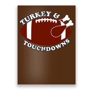 Turkey And Touchdowns Poster