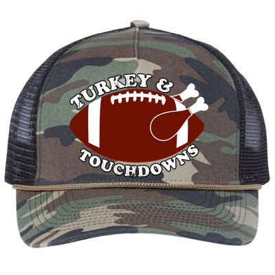 Turkey And Touchdowns Retro Rope Trucker Hat Cap