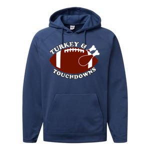 Turkey And Touchdowns Performance Fleece Hoodie