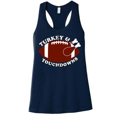 Turkey And Touchdowns Women's Racerback Tank