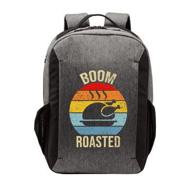 Turkey Boom Roasted Vintage Funny Holiday Vector Backpack