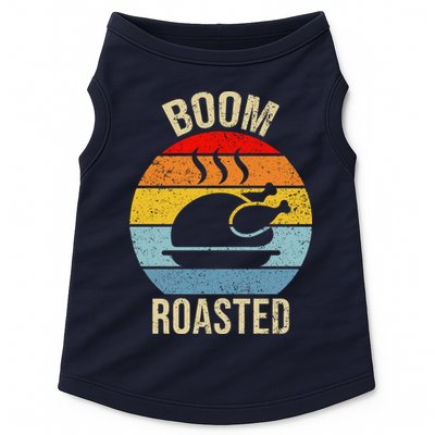 Turkey Boom Roasted Vintage Funny Holiday Doggie Tank